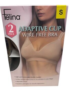 Felina Seamless Adaptive Cup Bra in Nude  and Black